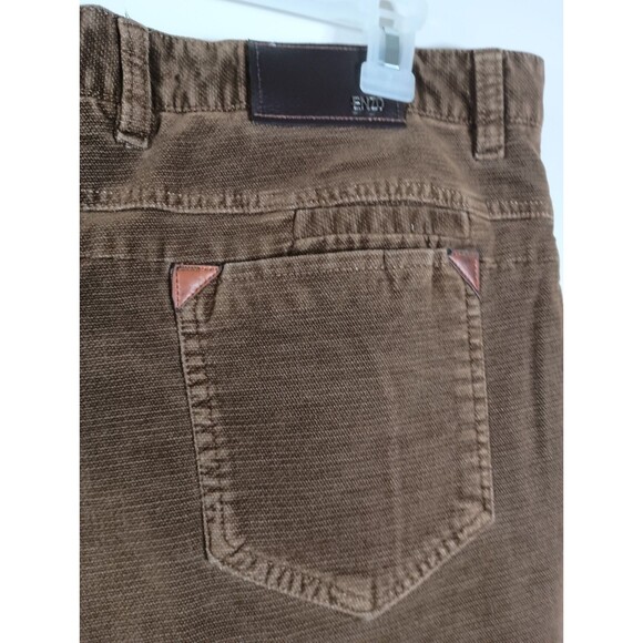 Enzo Tovare Mens Brown Corduroy Straight Leg Cotton Mid Rise Pants Size 40 - Picture 4 of 5